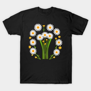 Flower pattern daisies cute T-Shirt